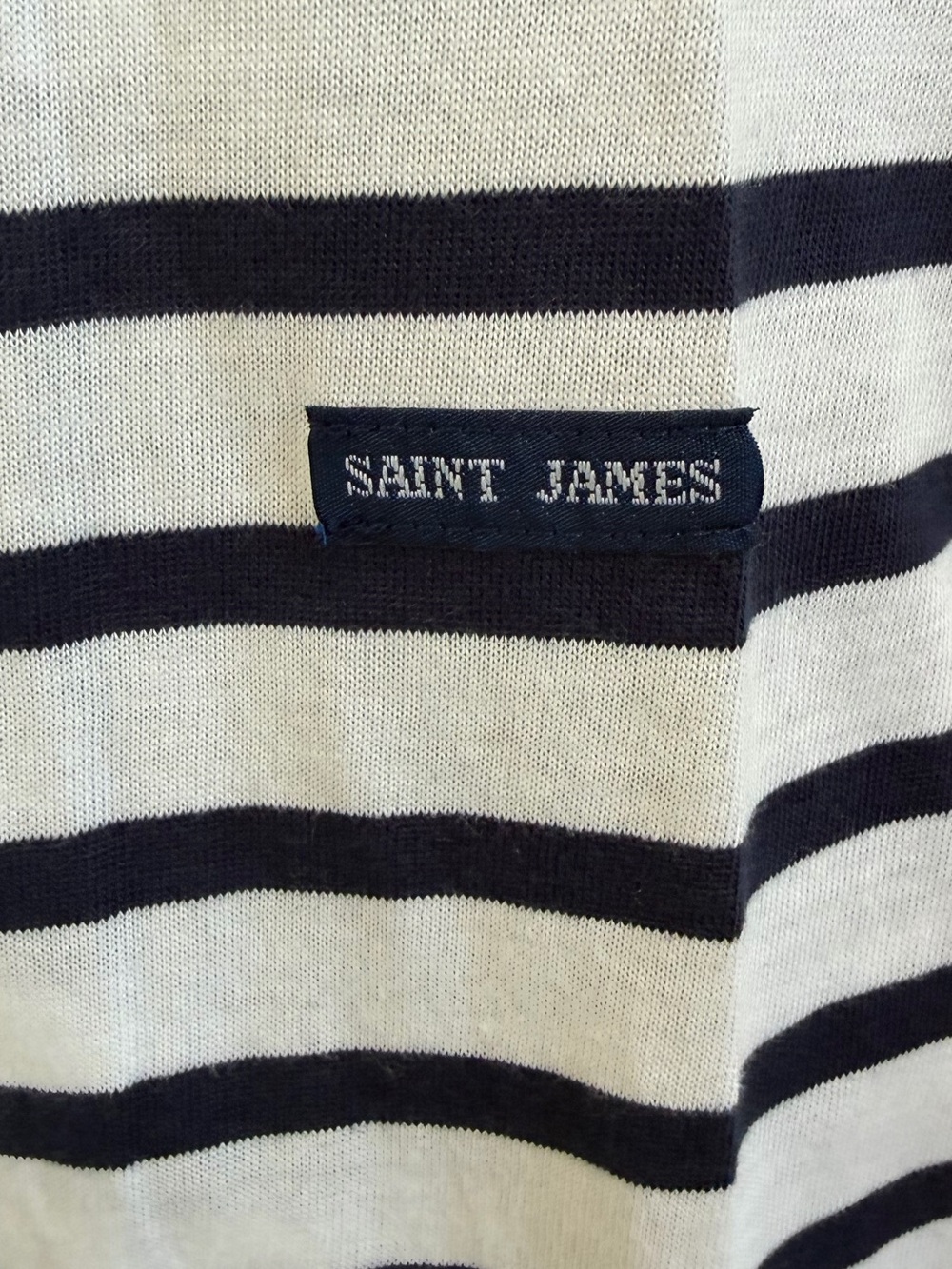 NWT! Saint James Minquiers Modern Breton Stripe Shirt Navy/White Large - Picture 8 of 10